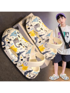 Boys Summer Outdoor Sandals Anti-Slip Beach Shoes Odor-Resistant Large Childrens Clog Shoes Boys Slip-On Comfortable EVA Shoes