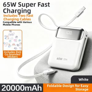 deli | Cable Included Thin Mini Fast Charging Power Bank 20000mAh