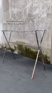 {COD} Jemuran Pakaian Baju Model Lipat Baja Stainless Stenlis Kuat Opp - Panjang 160cm