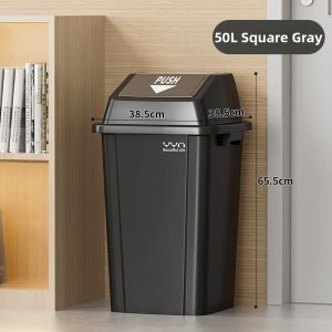 ABEPC | Covered Large Capacity Trash Can for Home Office Bathroom