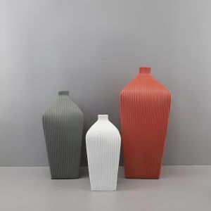 Modern Luxe Muted Tone Small Opening Resin Vase