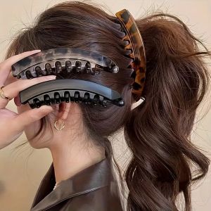 Khối Lượng Cao Kẹp Tóc Cho Nữ Chuối Lớn Kẹp Với Lưng Lược Xoắn Đứng Barrette Phụ Kiện Tóc Cho Đuôi Ngựa