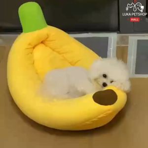 Luka😊พร้อมส่ง💯 ที่นอนแมว ที่นอนสุนัข ที่นอนกล้วย สุนัข หมา แมว เบาะแมว เบาะหมา เบาะกล้วย ซักทําความสะอาดได้ ที่นอนสัตว์เลี้ยง