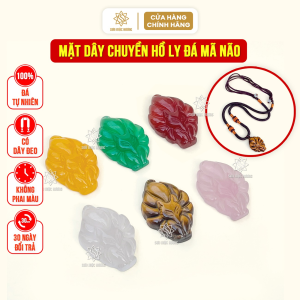 Mặt dây chuyền hồ ly chúa 9 đuôi đá mã não đeo cổ có sẵn dây Sơn Mộc Hương phong thủy may mắn tài lộc bảo vệ tình duyên