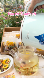 Trà Dưỡng Nhan 7 Vị Thảo Mộc Cung Đình lᴏại 1 (Hộp 50 Gói) Đẹp da Mát gan Thanh nhiệt Dễ ngủ Giảm rụng Tóc