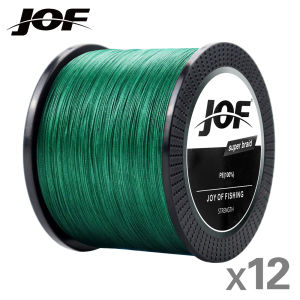 JOF X12 Braided Fishing Line 100M 300M 500M 1000M Smooth Long Casting PE Line Multifilament Fishing Line for Carp Bass Fishing