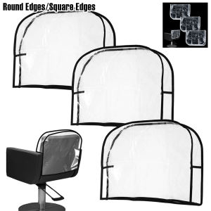 3Pcs Salon Chair Cover PVC Clear Hairdressing Chair Covers Protectors Universal Waterproof Barber Chair Back Covers Round/Square