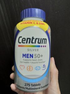 สูตรใหม่ สุดคุ้ม Centrum Silver Men 50+ เซนทรัม วิตามินรวม ผู้ชาย50+ 275 เม็ด EXP. 02/27