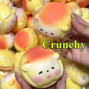 Crunchy Squishy Cute Puppy Bread Squeeze Toys Soft Simulated Food Anti Stress Fidgets Toys Slow Rebound Relieve Stress Toy