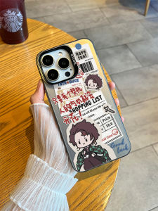 Cartoon Newspaper Ghost Slayer Phone Case Compatible with  17/16 15 Anime Soft Shell 14 13promax New Model 12mini Hard 11pro