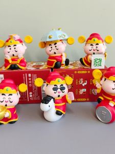 New Year Celebration Resin Figurine Wealth God Has Arrived Blind Box Desktop Wealth God Statue Celebration Design Collectible