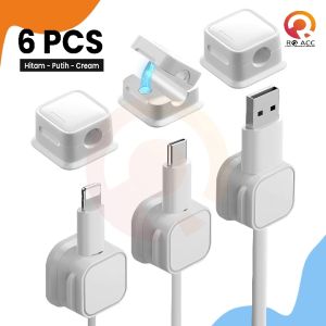 [RO ACC] NVN-PKD06 MAGNETIC PENJEPIT KABEL KLIP CABLE HOLDER ORGANIZER [ ISI 6 PCS ]