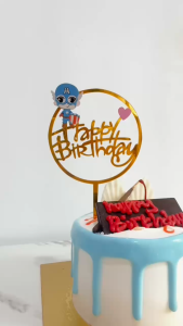 Cake Topper hbd akrilik karakater / Hiasan Kue Acrylic karakter / toper kue karakter