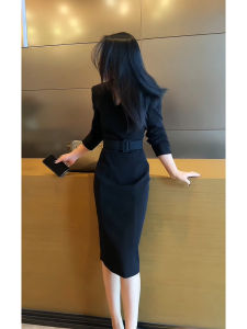SHANGSHA | Elegant Stylish Black -style Suit Dress