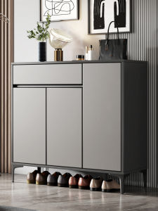 Simple and Light Luxury Aluminum Alloy Shoe Cabinet Home Doorway Waterproof and Sun Protection Customized Balcony Outdoor Italian Locker