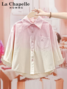 La Chapelle Childrens Long Sleeve Shirt Jacket for Girls Autumn Spring New Style Casual Fashionable Girls Top