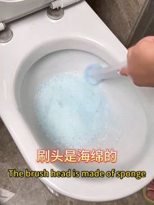Wall-Mounted Disposable Toilet Brush Set 360 No-Dead Corner Replacement Brush Head