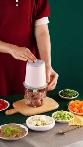 Amark e.Kitchen Cordless USB-Rechargeable Mini Food Chopper with 600ml Glass Bowl