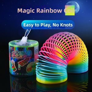 Educational Large Elastic Glow-in-the-Dark Rainbow Spring Toy