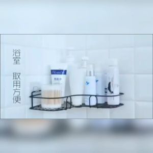 ที่วางของเข้ามุม สามเหลียมติดผนังไม่ต้องเจาะรู ชั้นวางของในห้องน้ํา ห้องครัว