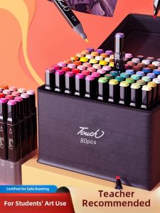 Touch Marker Pen Set Portable Handheld Gift Box 168 Colors Drawing Art Student High Aesthetic Value Oil Hard Head Dual Tip