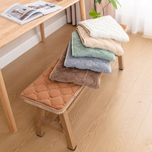 Thickened Wooden Tea Chair Cushion Sofa Seat Pad Long Bench Warm Redwood Pad Home Decorative Pure Color Modern Style