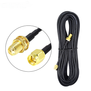 Alimentación WiFi concéntrica wlan tarjeta de red antena del enrutador cable de extensión chipal -- sma rg174