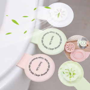 [Dizoey] Toilet Flip Lid Handle Anti-dirty Toilet Seat Lifter with Solid Air Freshener Home Bathroom Supplies