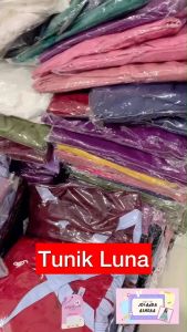 Tunik Anak Perempuan Umur 4-16 Tahun Bahan Polo Linen Cringkle Blus Luna Freeongkir Cashback Bisa COD