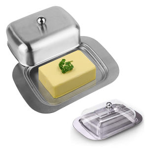 Butter Dish Stainless Steel/plastics Butter Dish with Lid - Solid Cheese/Butter Container - Butter  Kitchen Cooking Storage Box