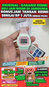 JAM TANGAN DIGITEC ORIGINAL - JAM DIGITEC BDG-7024TRP JAM DIGITEC BDG7024 JAM DIGITEC 7024 JAM DIGITEC BDG7024TRP - Women TR - Resin - Pink - Diameter 4 CM - Jamdunia / Jam dunia JD18 JAM TANGAN WANITA JAM WANITA JAM TANGAN ANTI AIR # S003