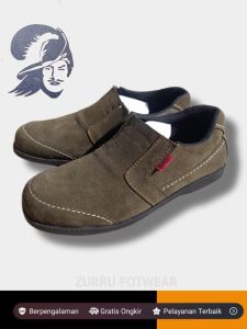 Sepatu pria kulit suede zurru