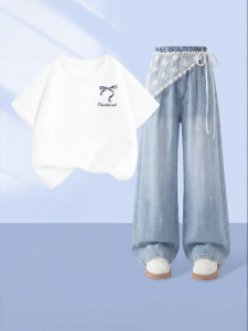 JS | Short Sleeve Girls Outfit Summer New Design Stylish