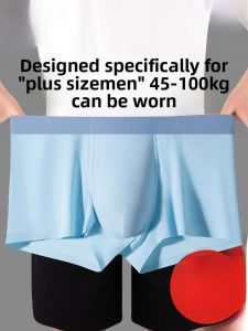 miiow | Antibacterial Ice Silk Briefs Thin Flat Angle Mens Underwear Large Size Comfortable Breathable Summer Shorts MiiOW Brand