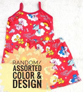 Girls Terno Spaghetti Shorts 6mos. to 10 Years Old ( ASSORTED/RANDOM COLOR & DESIGN)