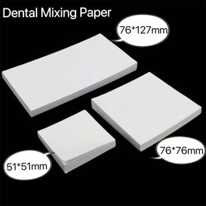 Disposable Dental Mixing Paper 50 Sheets Thickening White Cementing Paper Denture Lab Cement Powder Mixing Paper Dentistry Tool