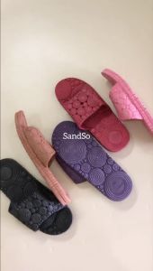 SandSo - 6616 Polos Sandals Sandal Wanita Karet Rubber Slip On Slipper Flip Flop Flipper Teplek Flat Slide Sol Sole Tapak Sendal Kamar Mandi Rumah Toilet Jelly Empuk Lentur Slop Selop Cewek Perempuan Anti Licin Air Selip Serbaguna Multifungsi