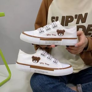 HS-0260 Sepatu Canvas Wanita Bear Fashion Tali Karet Quality Premium Shoes Sneaker Casual Kanvas