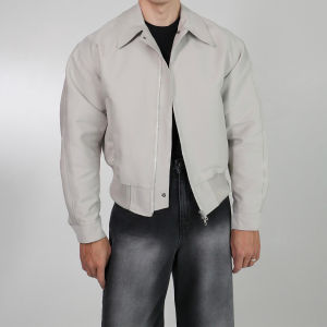 DAVID&ME | Stand-collar Pilot Baseball Jacket Mens 2026 New Style American INS High Street Loose Short