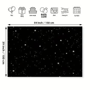 Tấm Thảm Không Gian Vũ Trụ VIKAMA Bầu Trời Đầy Sao Galaxy Treo Tường Bằng Vải Polyester Trang Trí Thiên Thể Cho Ký Túc Xá Đảng Văn Phòng Tại Nhà