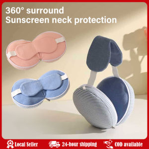 Portable 2 in 1 Neck Pillow Multifunctional Flight Sleep Rest Travel Eye Cover Sleeping Mask Airplane Office Memory Foam U-shaped Pillow Blackout Sleep Eye Mask Neck Pillow Two-in-one Sleeping Lunch Break Pillow Plane Travel Pillow