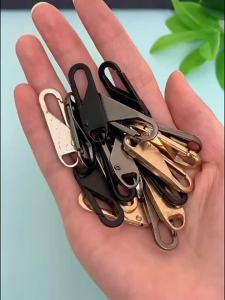 Universal Zipper Pull Replacement Pull Tab Heavy Duty Zipper Fix Repair Kit Snap on Puller for Backpack Luggage Clothes Jackets