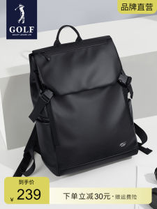 GOLF2025 Mens Large Capacity Business Casual Travel Backpack Commuter Laptop Bag Double Shoulder Bag Stylish British Style