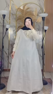 Alena Dress Bahan Semi Woll Mix Sabrina Anti UV Dress Terbaru 2025 Virall