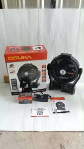 OSUKA พัดลมไร้สาย 9" SET B รุ่นใหม่ล่าสุด OCF762-M1 มาพร้อมแบต 4.0Ah 1ก้อน / มีรูเสียบชาร์จ USB ลมแรง เย็นนาน 10 ชั่วโมง