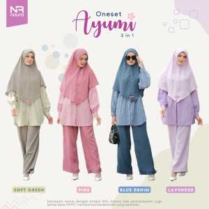 Set Ayumi (Tunik+celana+hijab) by Noura