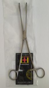 EM-E16-0150-FOERSTER SPONGE FORCEP SERR STR 25CM - คีมจับผ้าก๊อซ คีมจับสำลี แบบปลายตรง ขนาด 25 ซม.