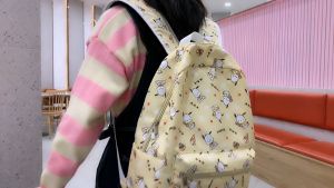 Balo học sinh sinh viên họa tiết dễ thương hình mèo con màu sắc phong cách Hàn Quốc Balo đi học sức chứa lớn hợp thời trang L4 B5521 (Ko PK)