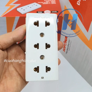 Ổ Cắm Điện Táp Lô 3 Lỗ 2200W Có Màn Che An Toàn Có Lỗ 3 Chấu Đa Năng E15N E14 E14N SOPOKA