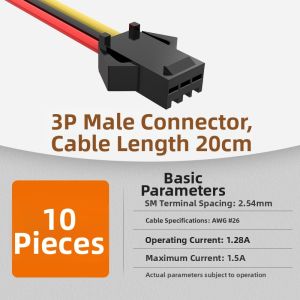 kuicc | 2.54MM SM Plug Cable Connector 2-4P